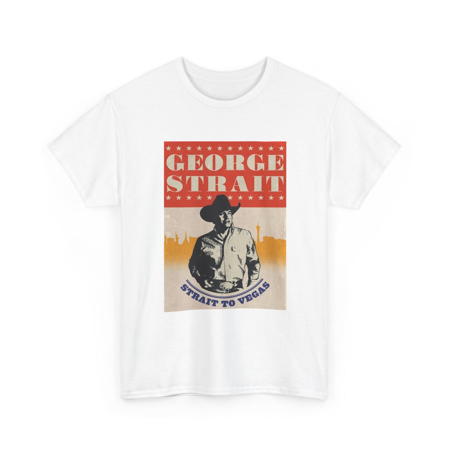 George Strait Tshirt Texas Country Poster Retro Tour Unisex Heavy Cotton Tee