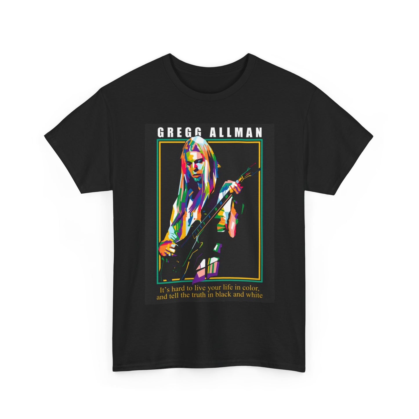 Gregg Allman Tshirt Vintage Classic Rock Poster Unisex Heavy Cotton Tee