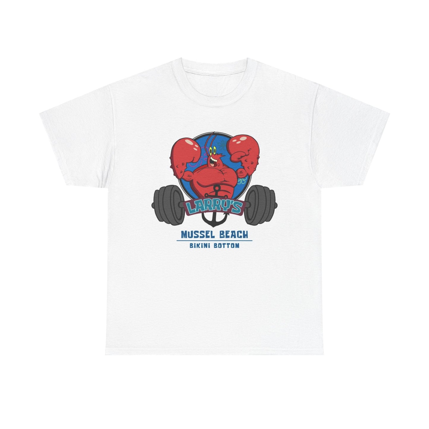 Larry's Gym Mussel Beach Bikini Bottom Graphic T Shirt Brand New Cotton Tee