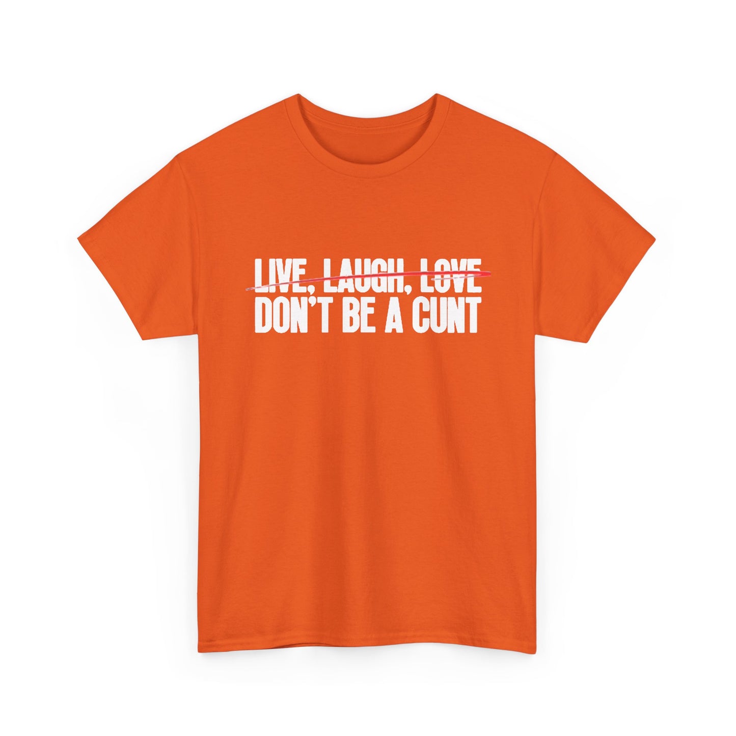 Live Laugh Love Funny Graphic T Shirt Comedy Gift Unisex Heavy Cotton Tee