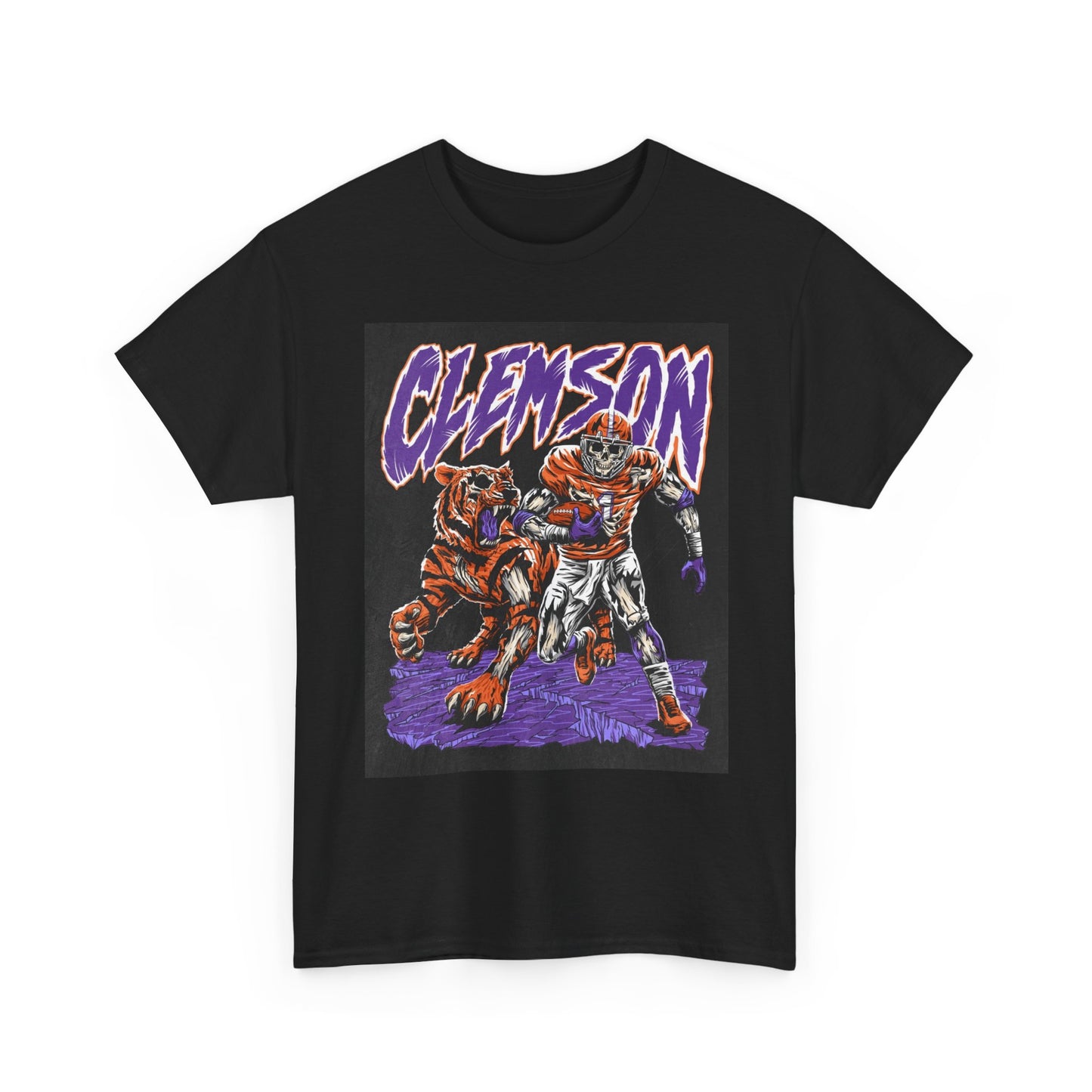 Clemson Graphic T Shirt Tigers Vintage Football Unisex Heavy Cotton Tee