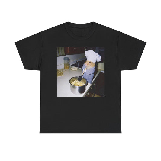 Hamster Cooking Funny Graphic T Shirt Unisex Heavy Cotton Tee BRAND NEW