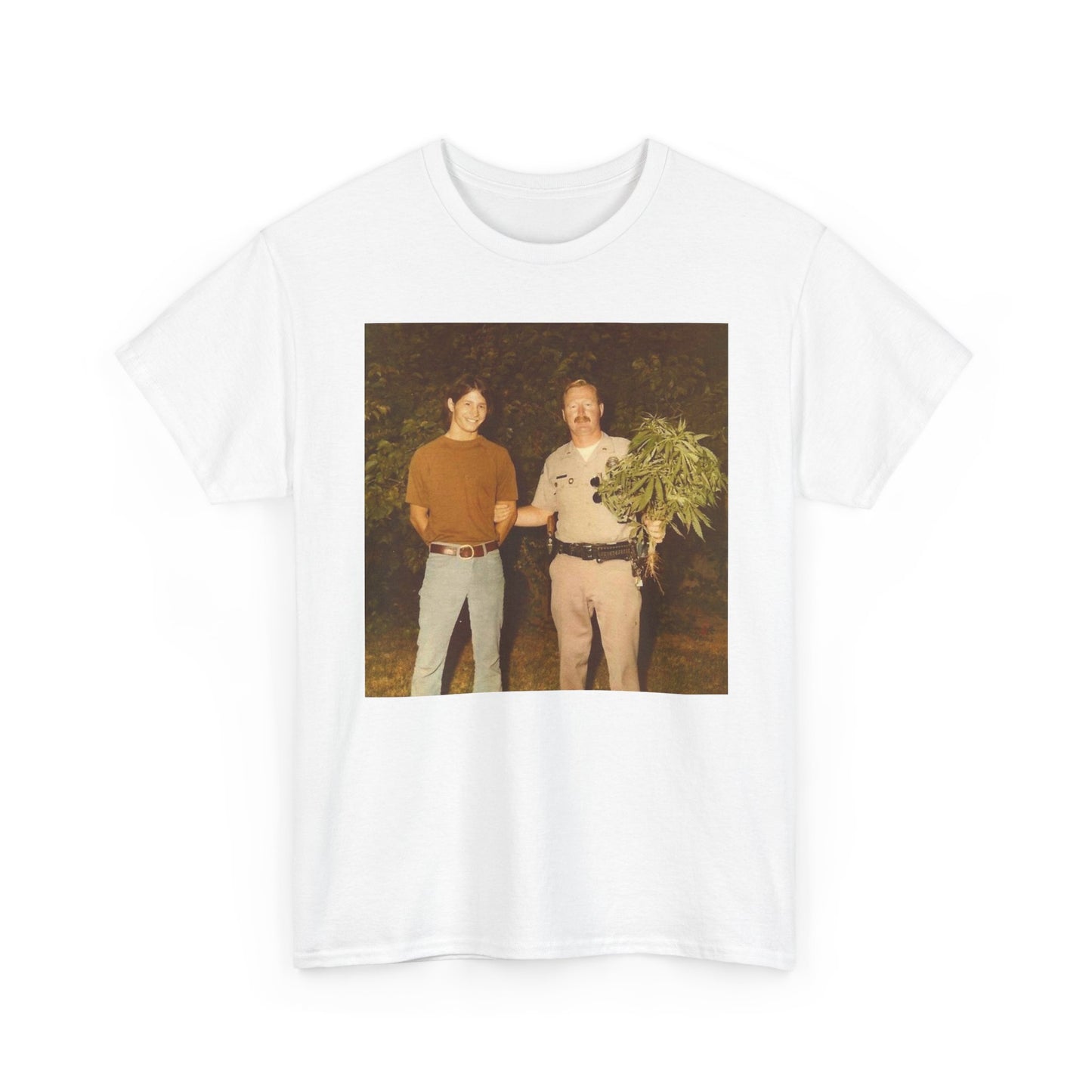 Hilarious T Shirt Funny Vintage Weed Bust 70s Comedy Happy Unisex Heavy Cotton