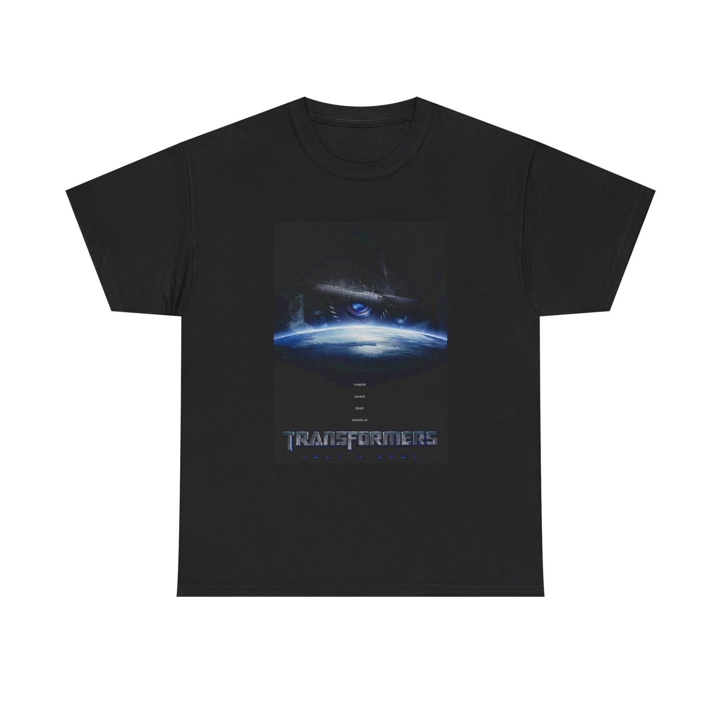 Transformers T shirt Retro Movie Poster Space Alien War Unisex Heavy Cotton Tee