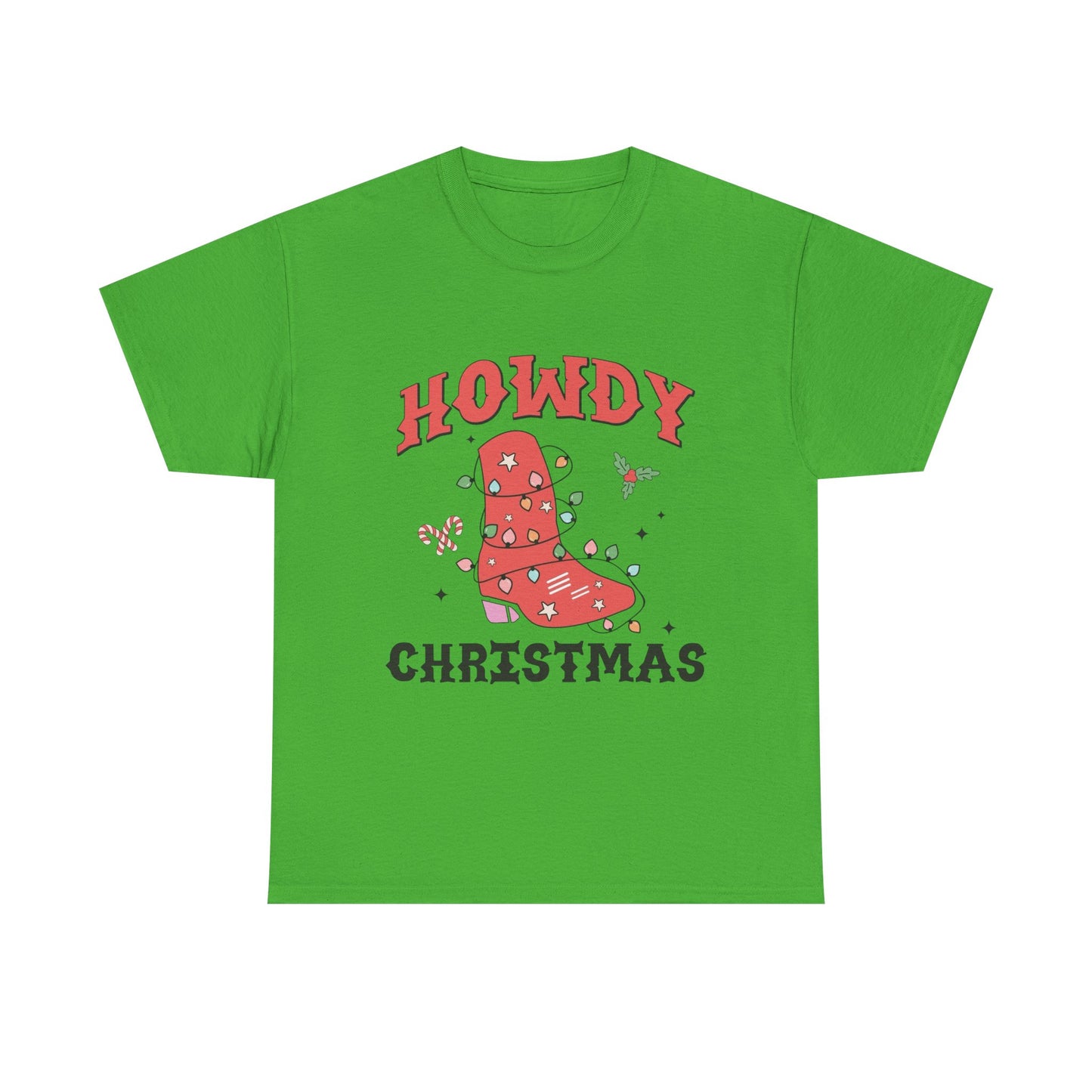 Howdy Christmas Graphic T Shirt NEW Unisex Heavy Cotton Tee