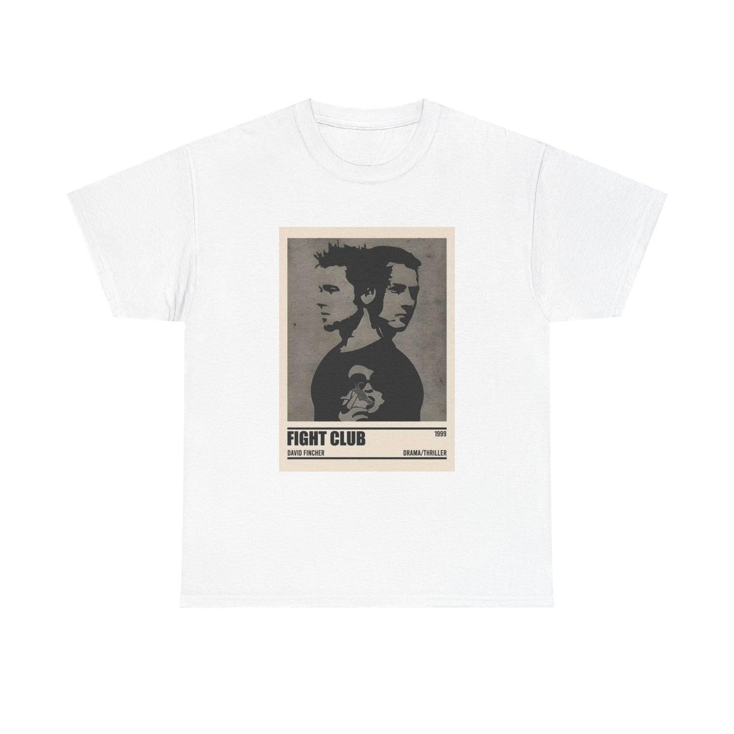Fight Club Tshirt Vintage Movie Poster Retro Brad Pitt Norton Unisex Heavy Tee