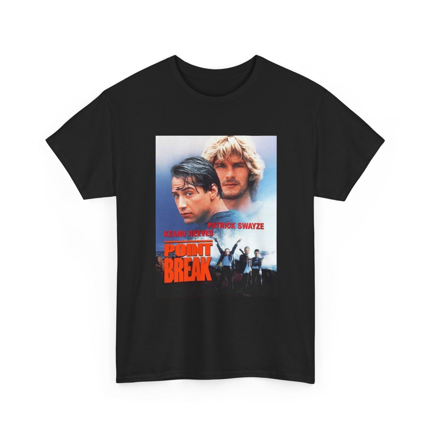 Point Break T shirt Vintage Movie Poster Retro Keanu Unisex Heavy Cotton Tee
