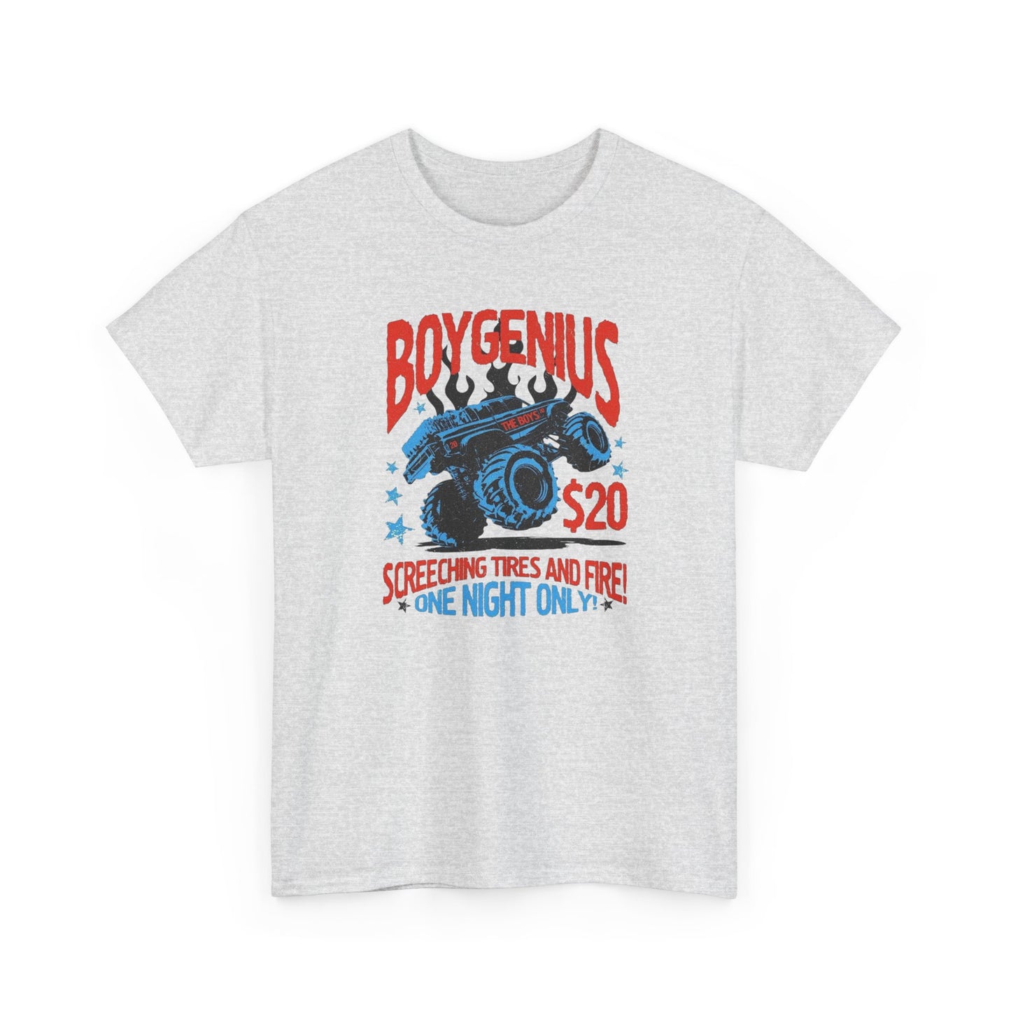 Boy Genius Monster Trucks Graphic T Shirt Unisex Heavy Cotton Tee New Gift