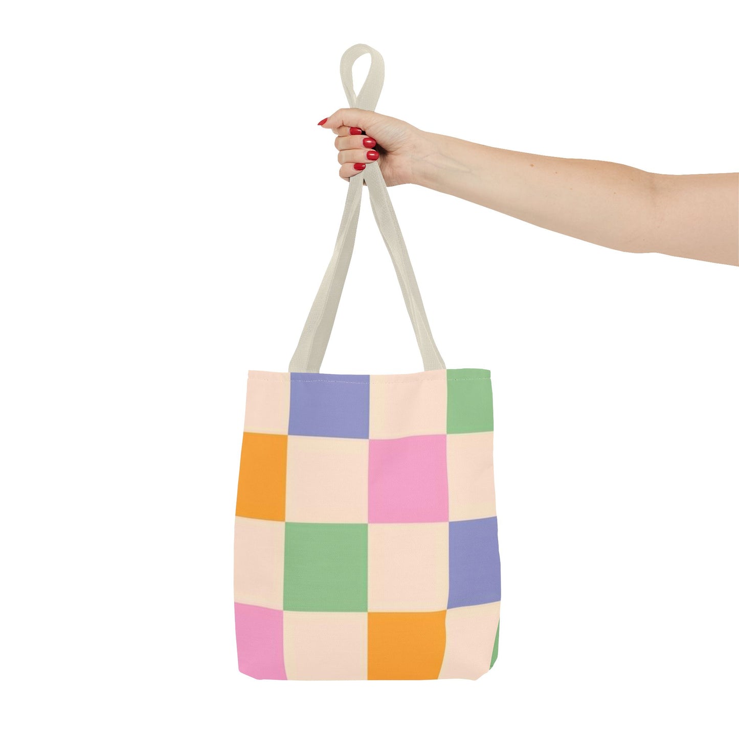 Pink Checkered All Over Print BRAND NEW Purse - Pocketbook - Travel Tote Bag