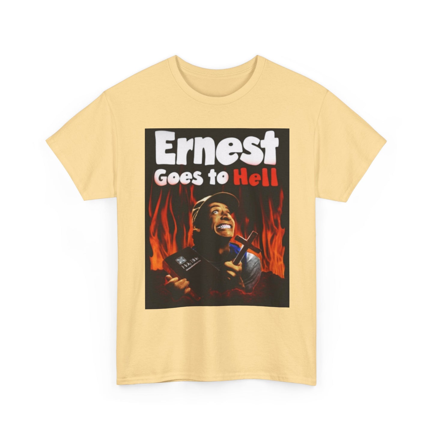 Ernest Goes To Hell Graphic T Shirt Funny Vintage Poster Unisex Heavy Cotton Tee