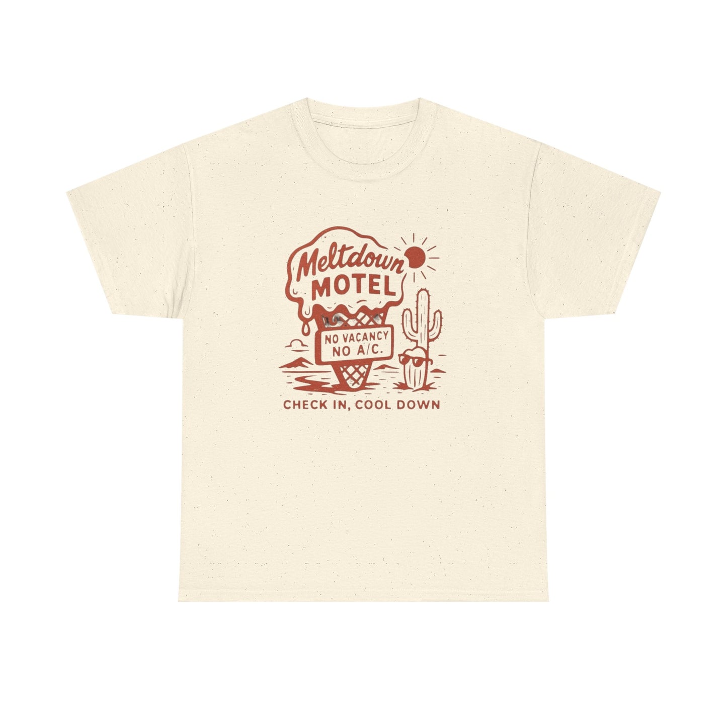 Meltdown Motel Ice cream Vintage Graphic T Shirt Unisex Heavy Cotton Tee
