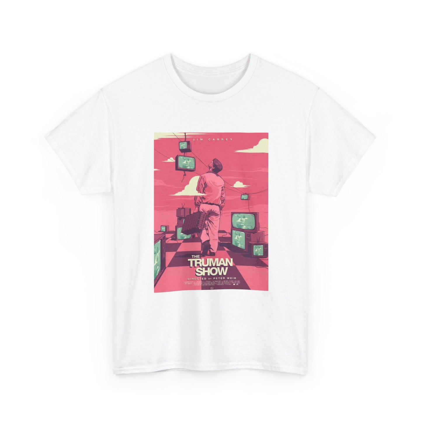 The Truman Show Tshirt Jim Carrey Movie Retro Poster Unisex Heavy Cotton Tee