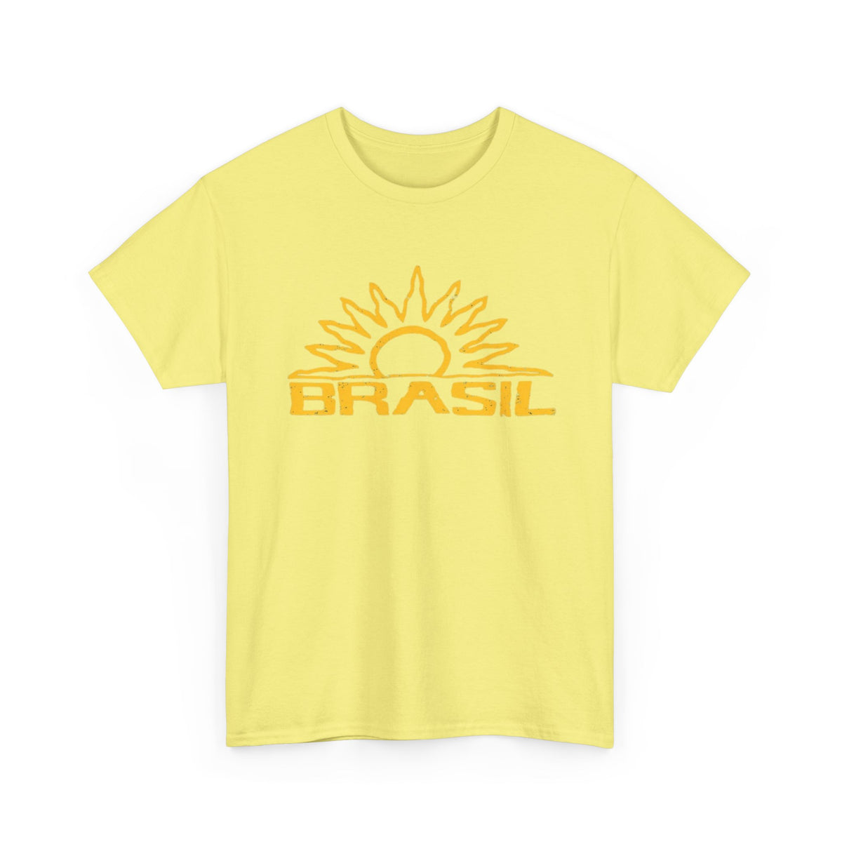 Brazil Sun Graphic T Shirt Men's Retro Classic Heavy Cotton Tee