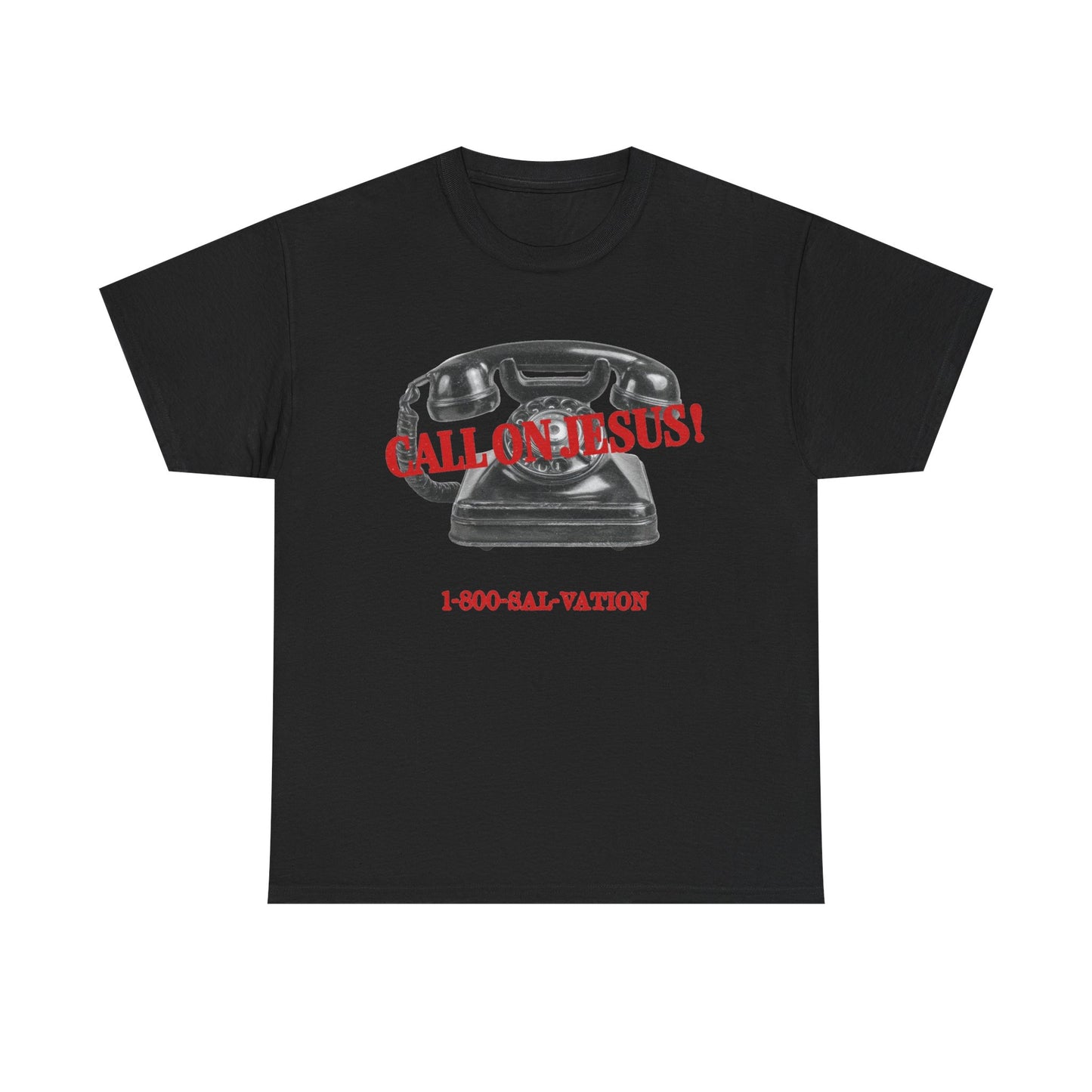 Call On Jesus Religious Graphic T Shirt Men's Heavy Cotton Tee
