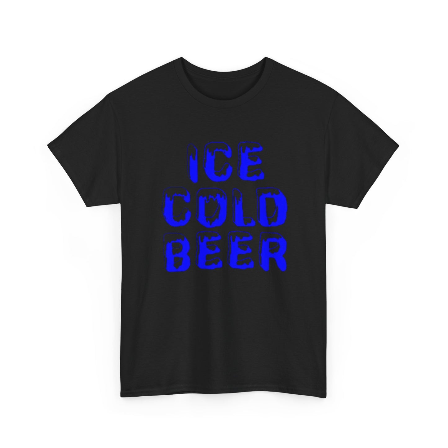 Ice Cold Beer Retro Graphic T Shirt ADULT Unisex Heavy Cotton Tee