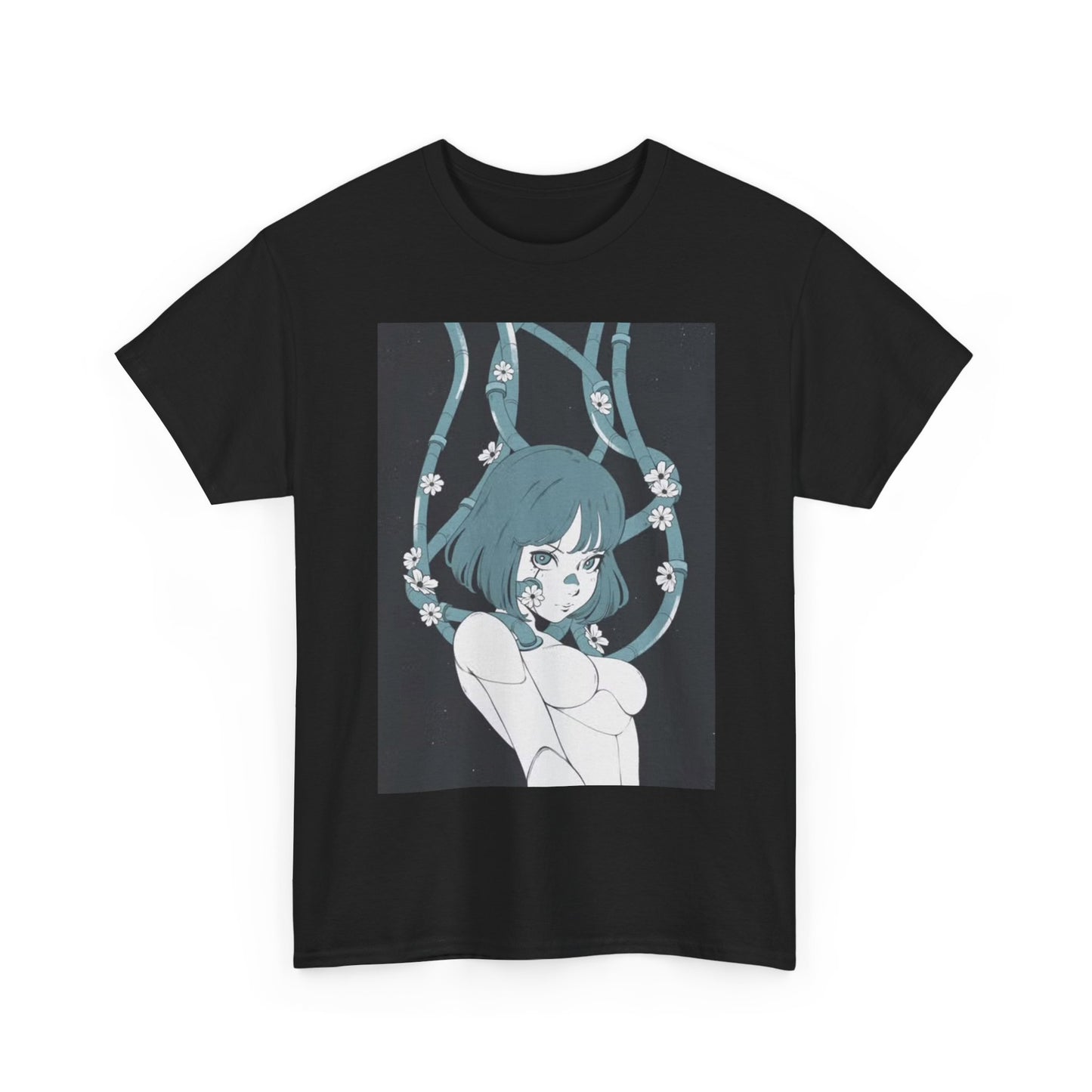 Waifu Anime T-shirt Girl Graphic Cartoon Retro Gaming Unisex Heavy Tee Gamer 25