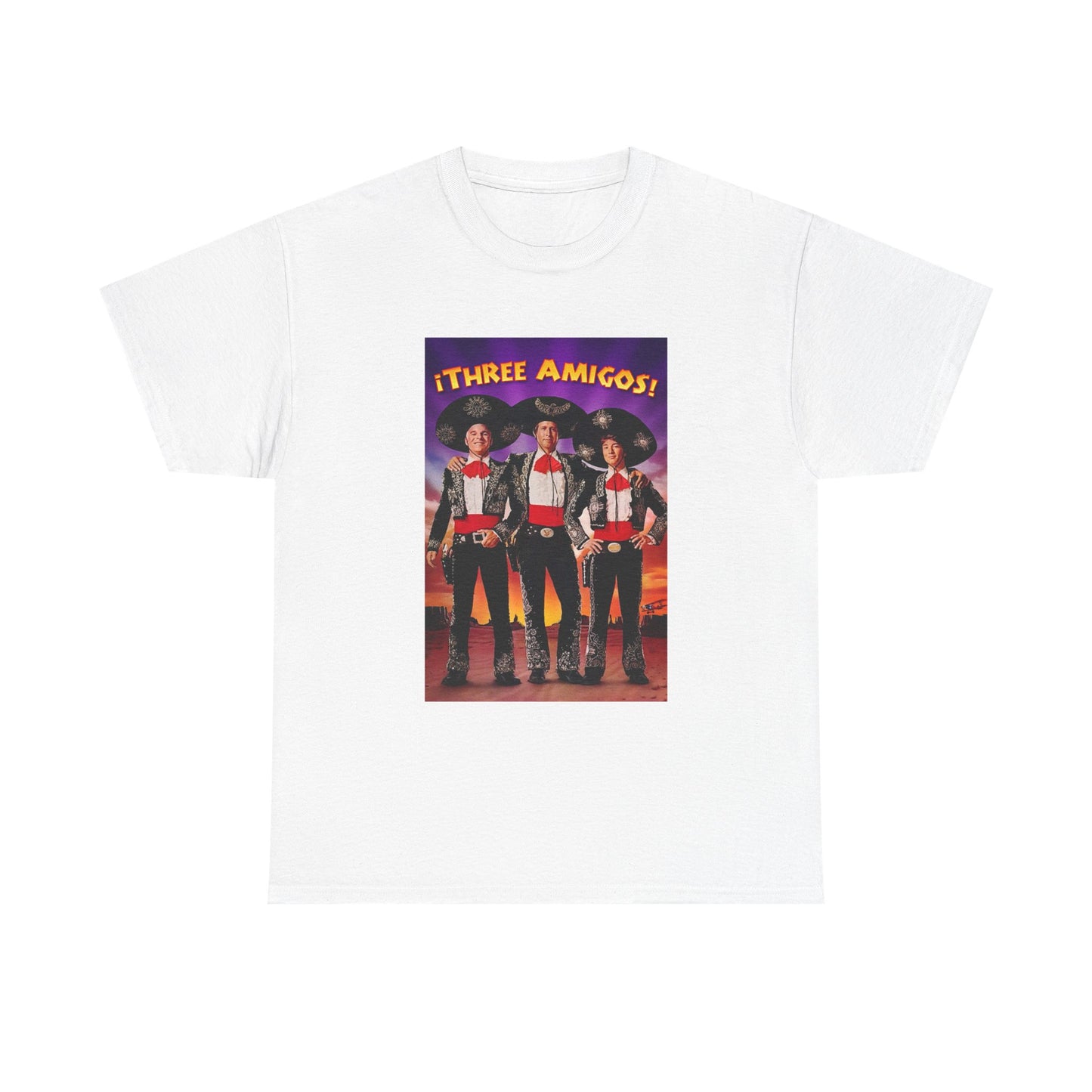 Three Amigos Tshirt Steve Martin Graphic Vintage Comedy Unisex Heavy Cotton Tee