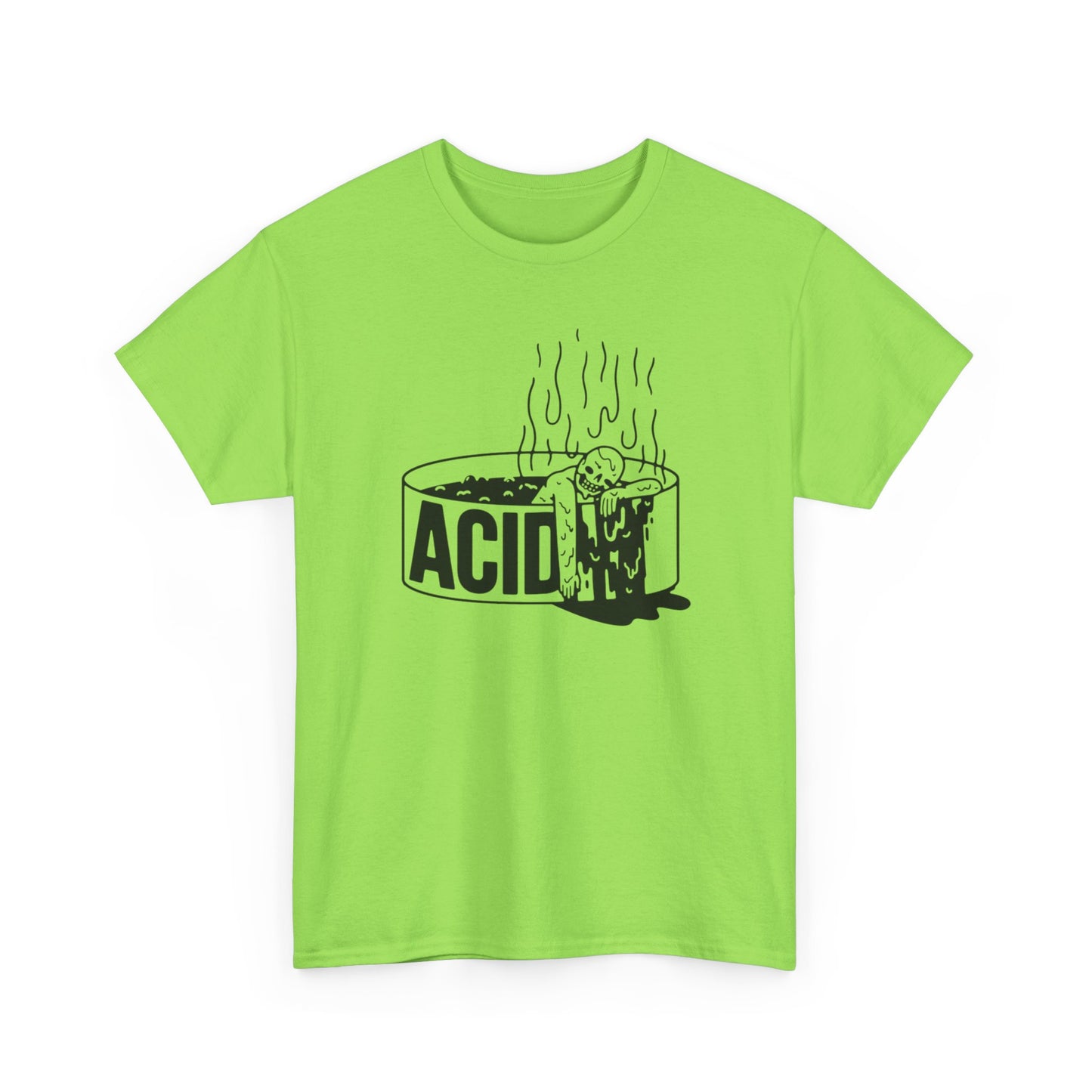 Acid Bath Funny Trippy Vibes Graphic T-Shirt Unisex Heavy Cotton Tee
