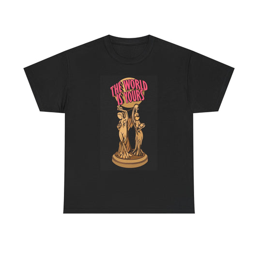 Scarface Graphic T Shirt The World Is Yours Miami Unisex Heavy Cotton Tee