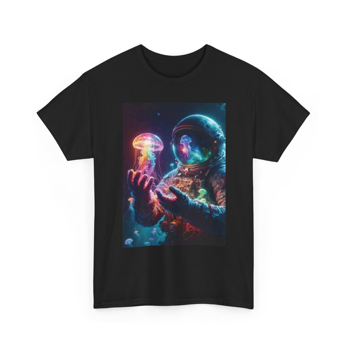 Mushroom Astronaut Graphic T Shirt Space travel Unisex Heavy Cotton Tee