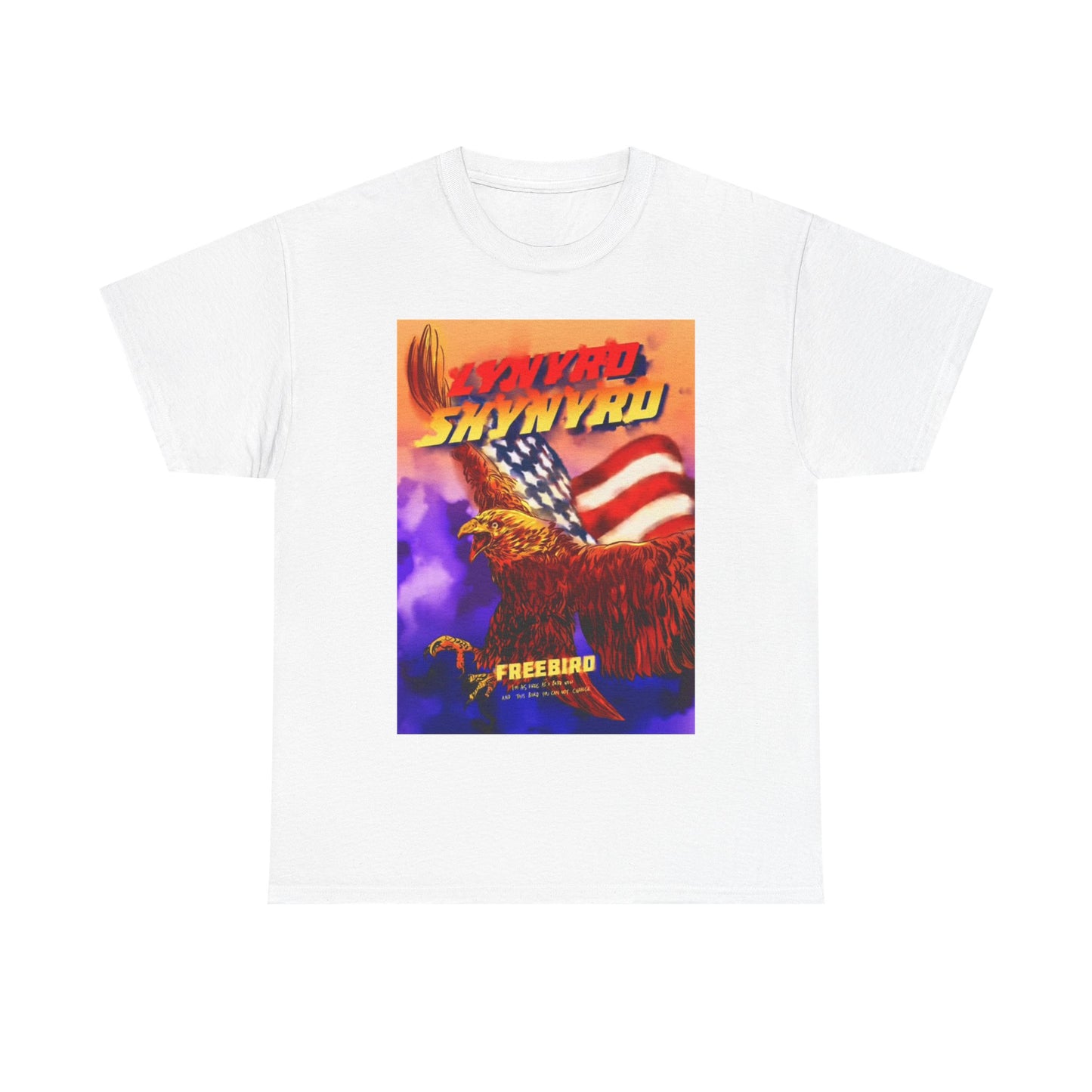 Lynard Skynard Tshirt American Bald Eagle Retro Country Rock Unisex Heavy Cotton