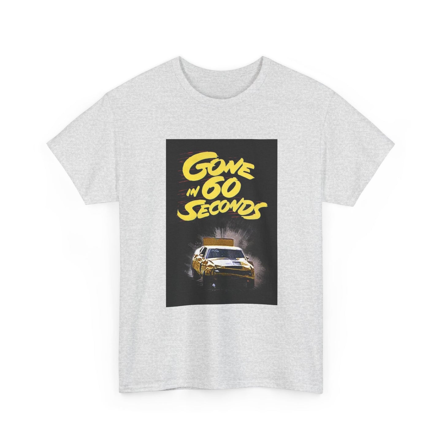 Gone in 60 Seconds Tshirt Vintage Ford Mustang Retro Poster Unisex Heavy Cotton