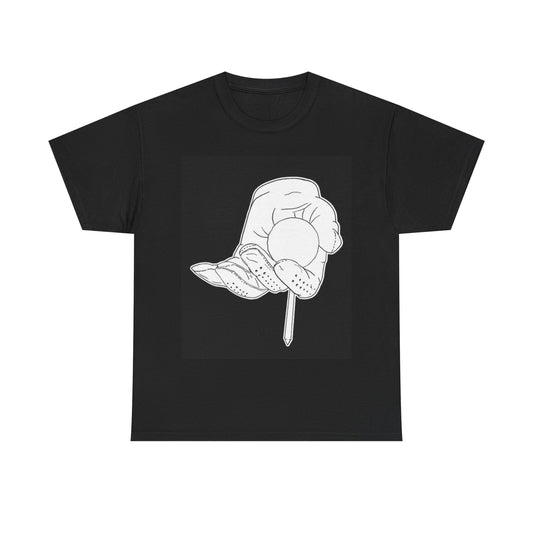 Golf Tee Tshirt Gloves and Balls Graphic Golfing Tiger Unisex Heavy Cotton Tee