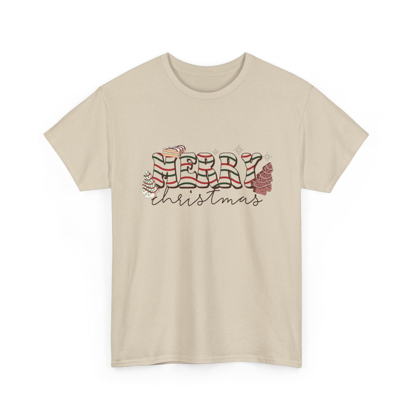 Christmas Tree Cakes Funny Graphic T Shirt NEW Unisex Heavy Cotton Tee