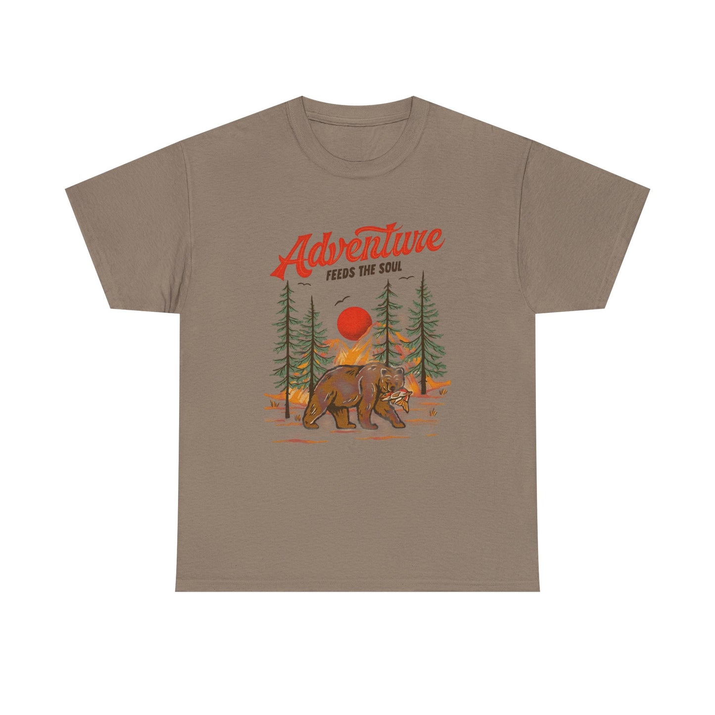 Adventure Feeds The Soul Graphic T Shirt Unisex Heavy Cotton Tee