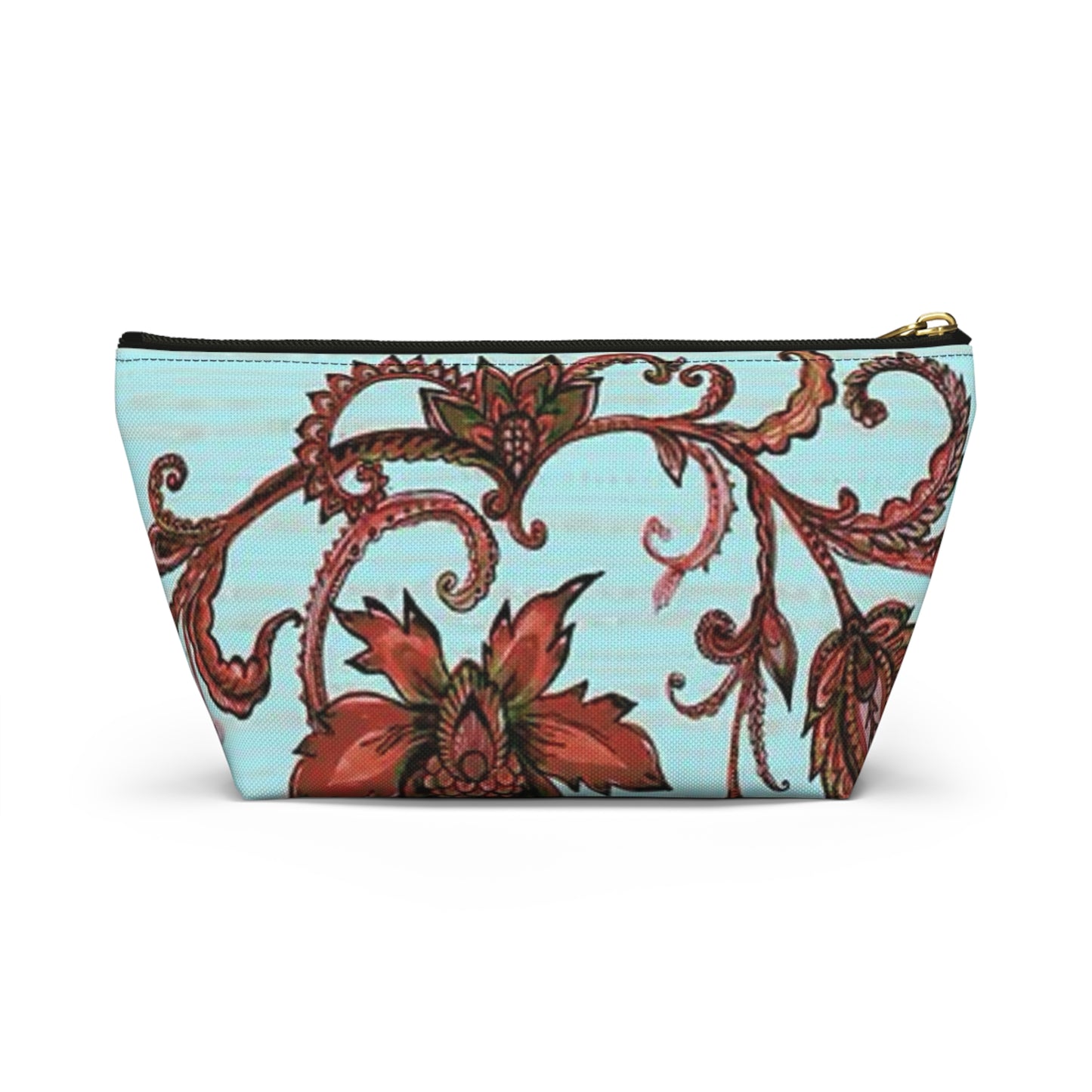 Floral Multi Color Blue Travel Bag Multi ColorAccessory Pouch w T-bottom