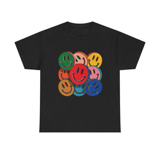 Smiley Faces Graphic T Shirt NEW Adult Tee