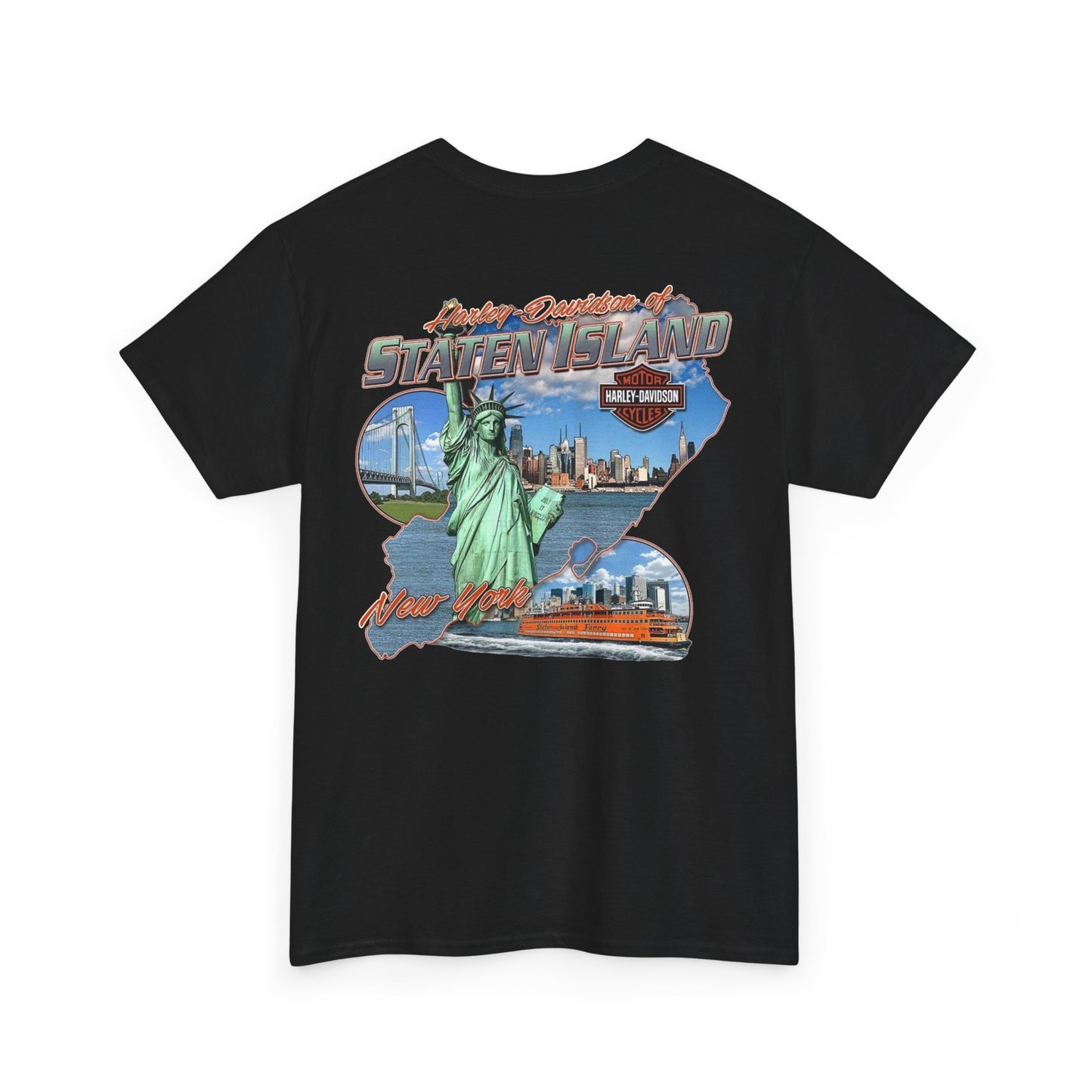 Harley Davidson New York Graphic T Shirt Vintage Unisex Heavy Cotton Tee