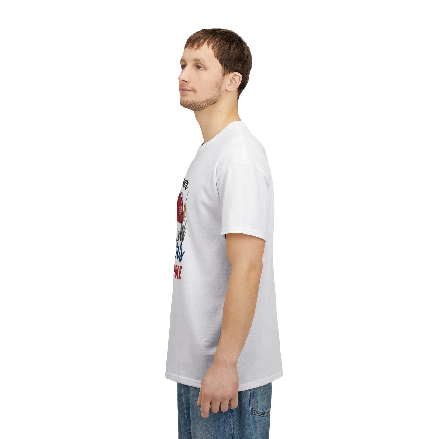 Funny Fishing Sex Jokes Graphic T Shirt Men's Heavy Cotton Tee