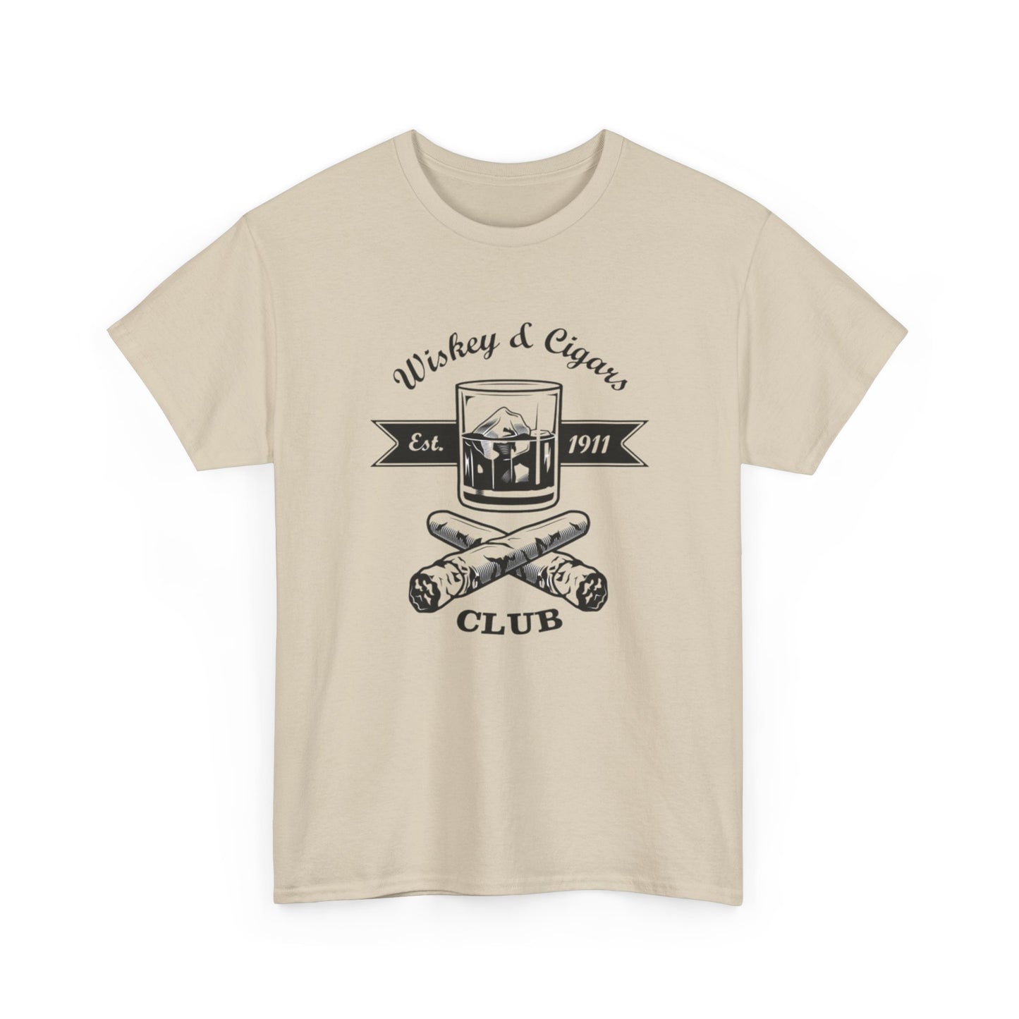 Whiskey And Cigars Graphic T Shirt NEW ADULT