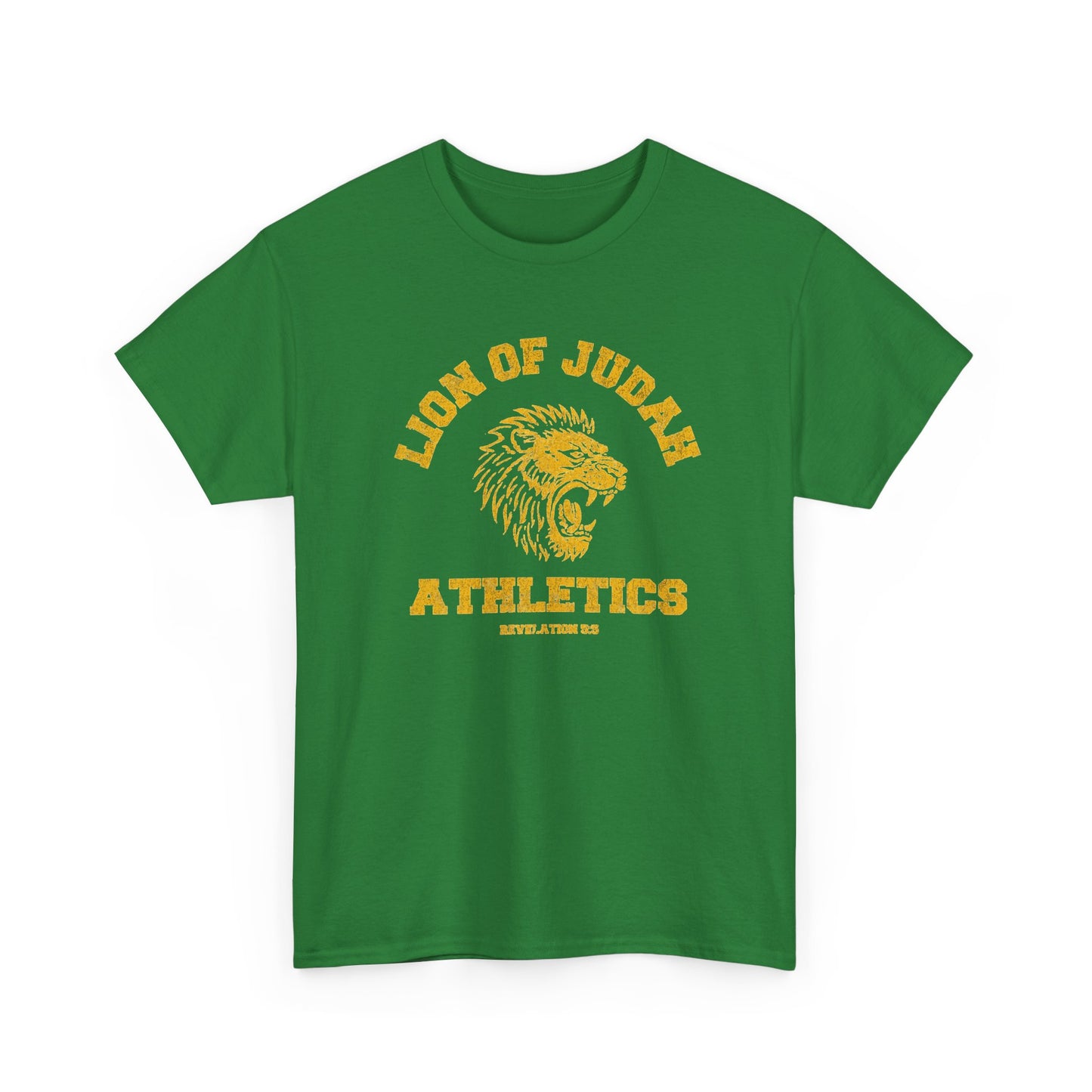 Lion Of Judah Religion Jesus Retro Graphic T Shirt Men's Heavy Cotton Tee - Quality - Modern True to Size