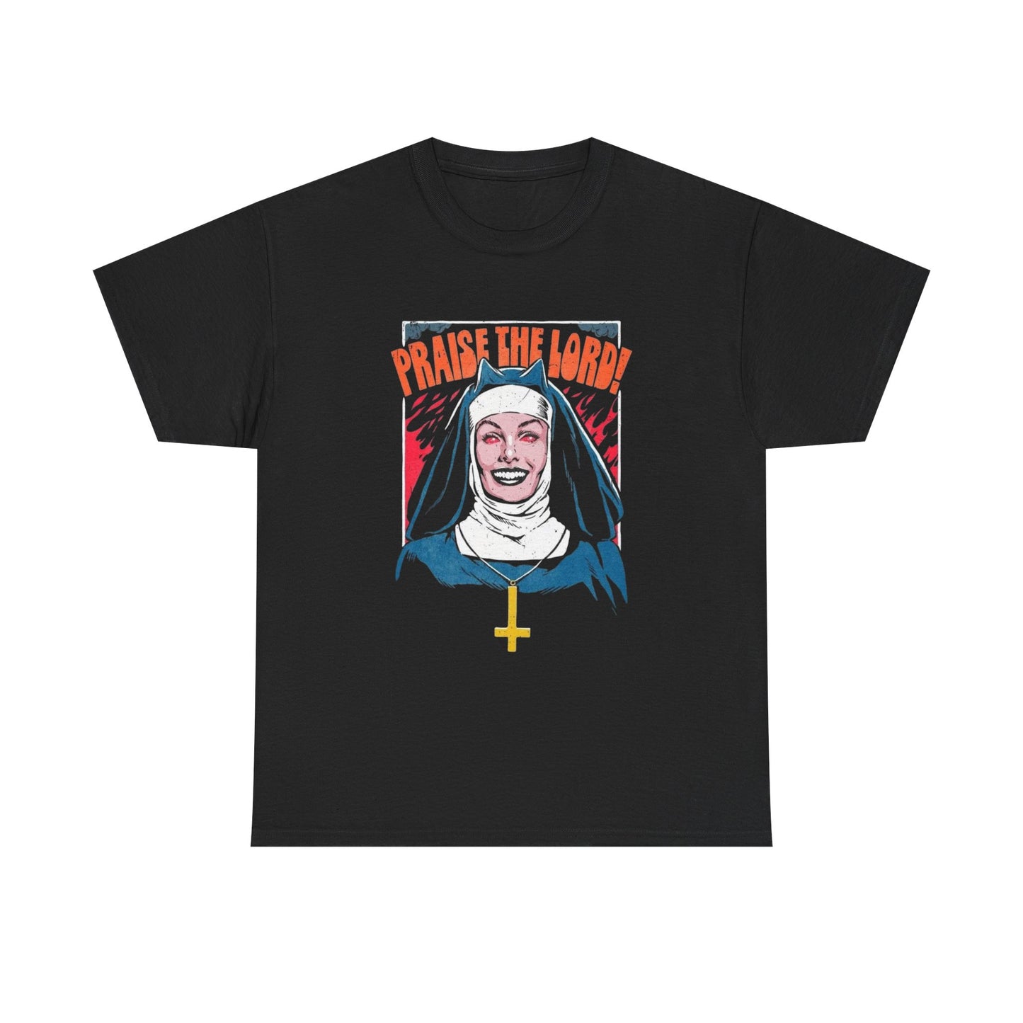 Praise The Lord Demon Eyes Graphic T-Shirt Unisex Heavy Cotton Tee NEW