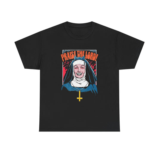 Praise The Lord Demon Eyes Graphic T-Shirt Unisex Heavy Cotton Tee NEW