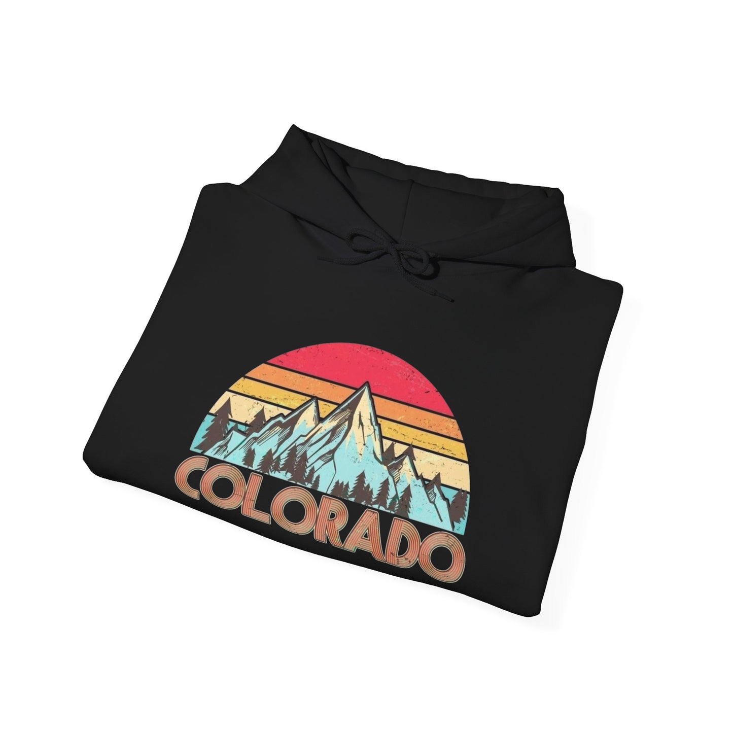 Colorado Retro State Graphic Hoodie Unisex Heavy Blend™ Hooded Sweatshirt