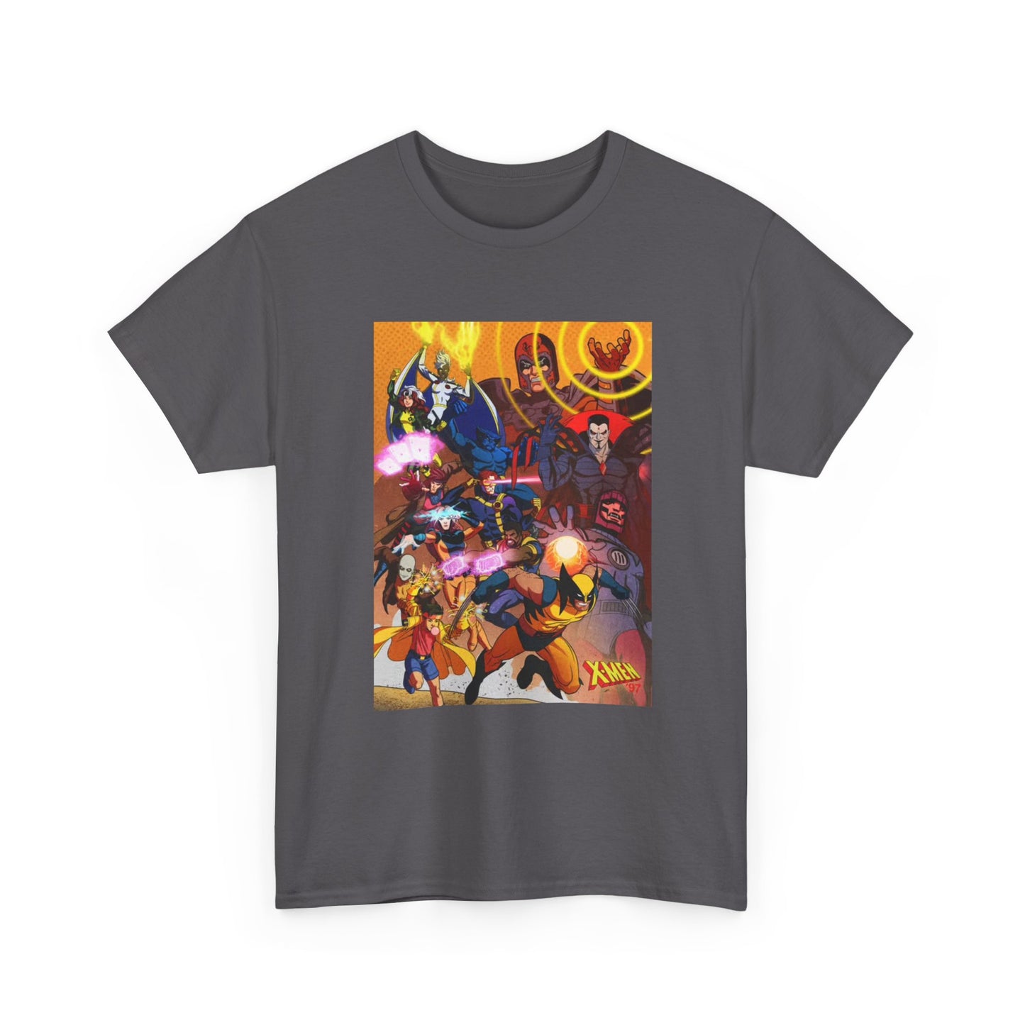 Cartoon Graphic Tee Xmen Comic Book Retro Vintage Tee Unisex Heavy Cotton Tee