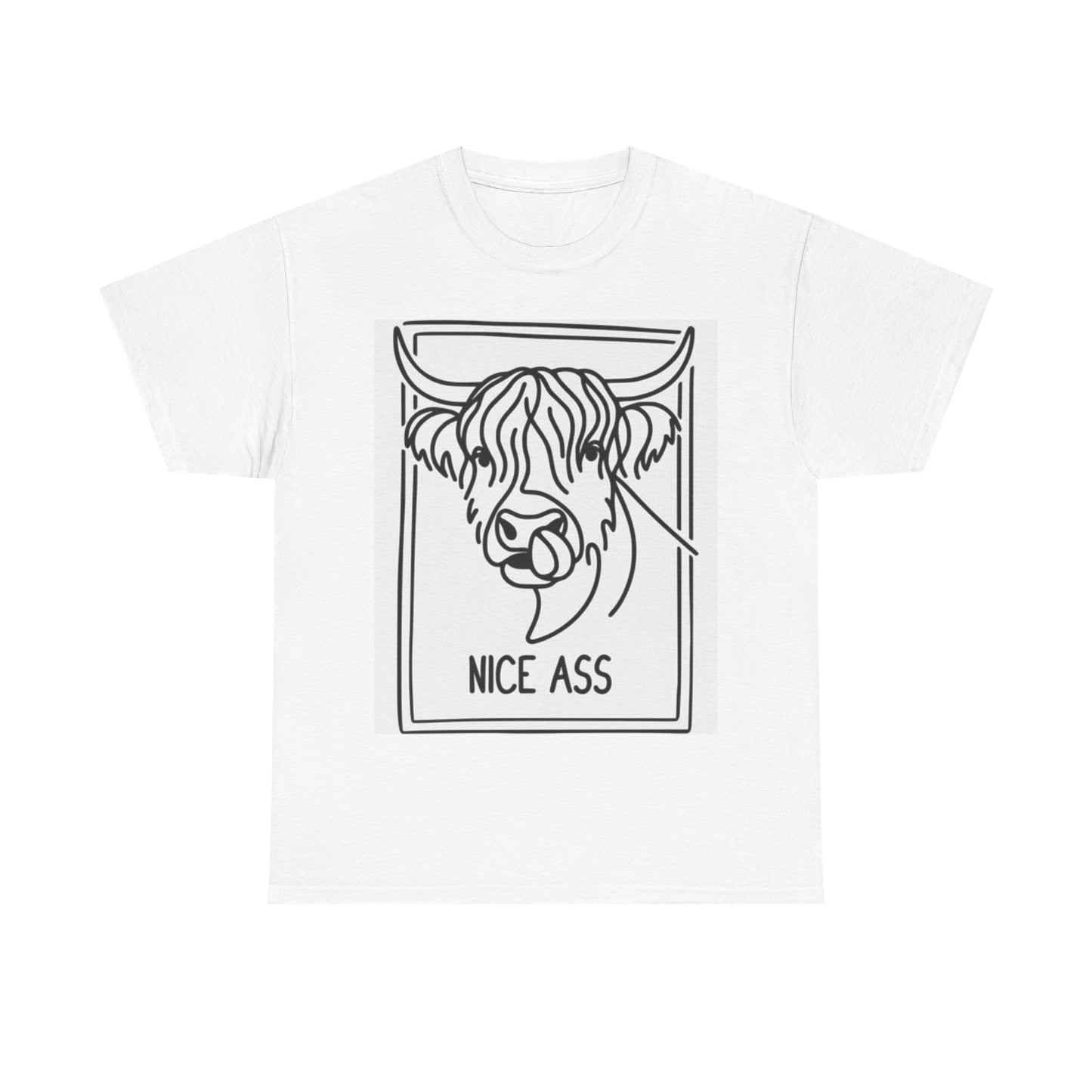 Nice Ass Funny Graphic Shirt Bull Unisex Heavy Cotton Tee
