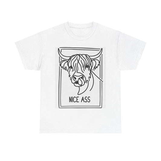 Nice Ass Funny Graphic Shirt Bull Unisex Heavy Cotton Tee