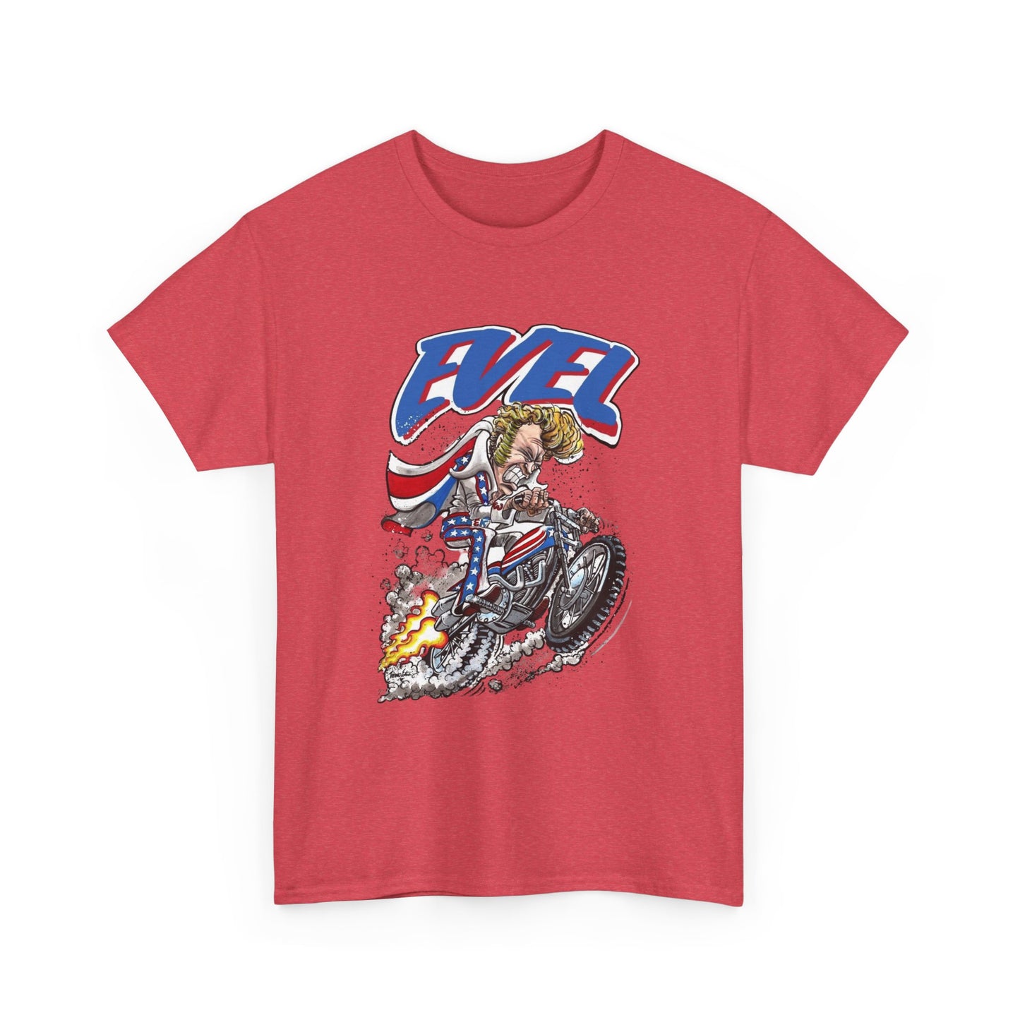 Evel Knievel Retro Graphic Motorcycles T Shirt ALL SIZES Tee Unisex Heavy Cotton