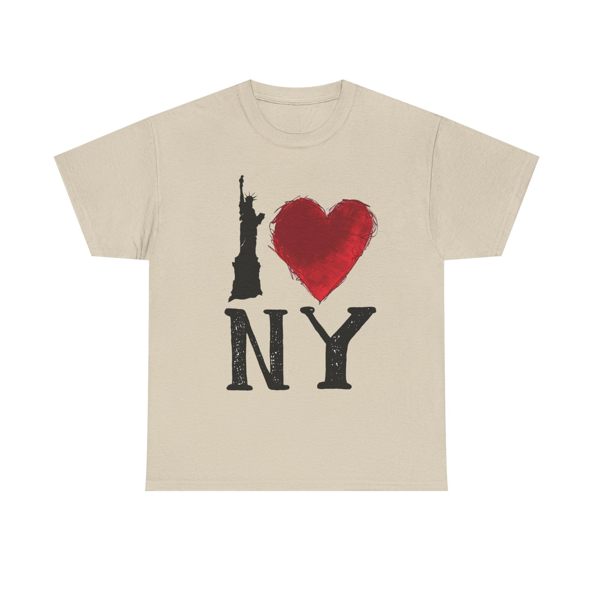 I Love New York Painting Graphic T Shirt Unisex NEW Heavy Cotton Tee