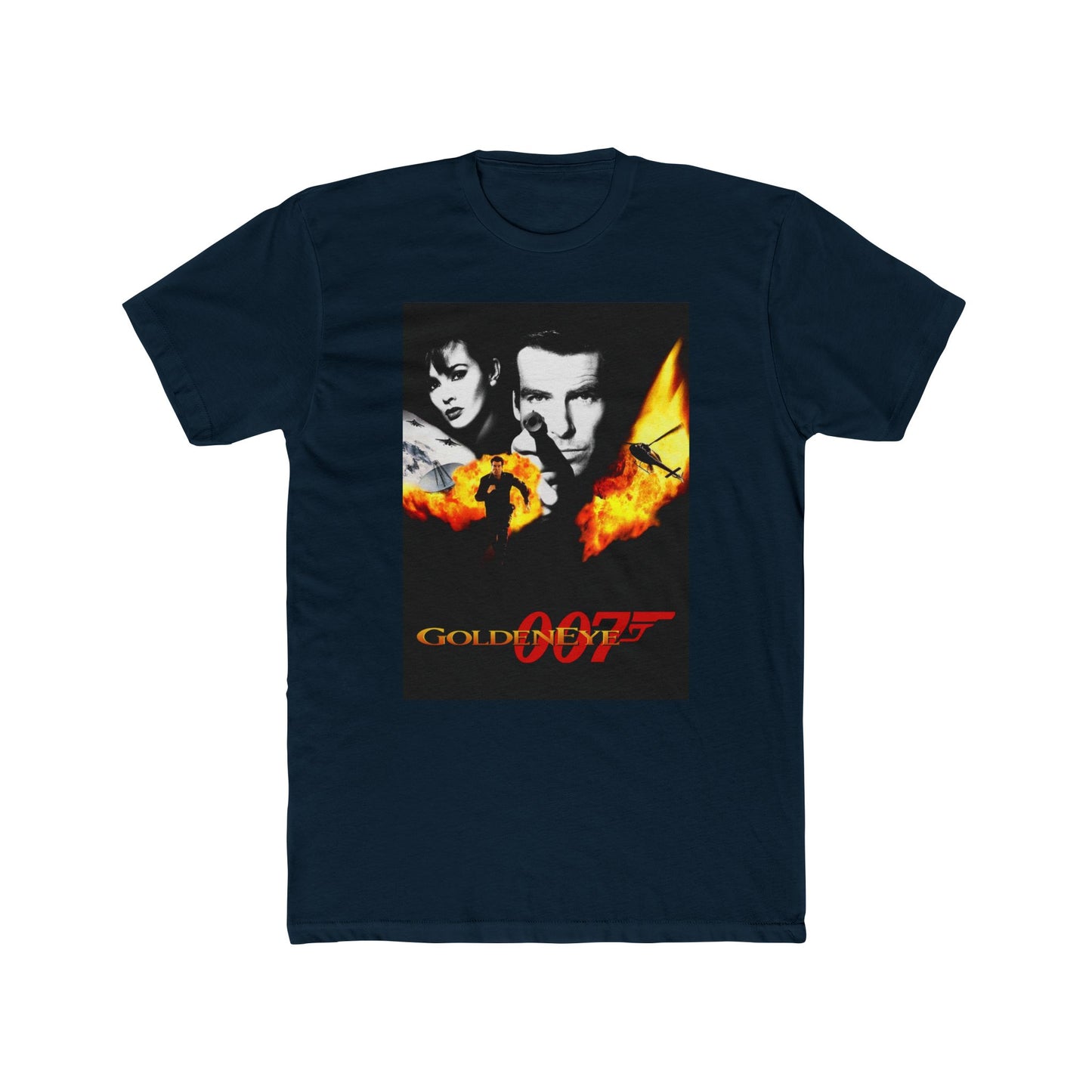 Golden eye bond 90s gamer retro gaming sailor jerrry vintage Men's Cotton Crew