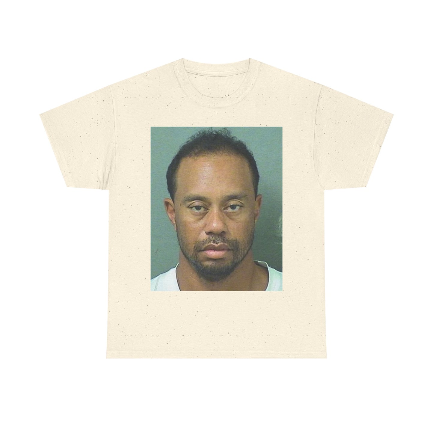 Tiger Woods Tshirt Funny Mugshot Golf Masters Golfing Unisex Heavy Cotton Tee