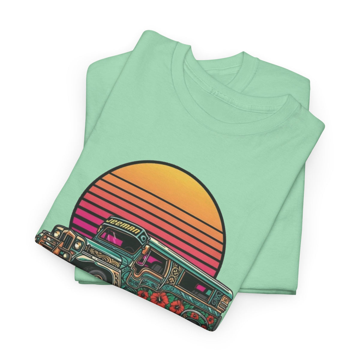 Filipino Graphic T Shirt Men's Bus Classic Retro Heavy Cotton Tee