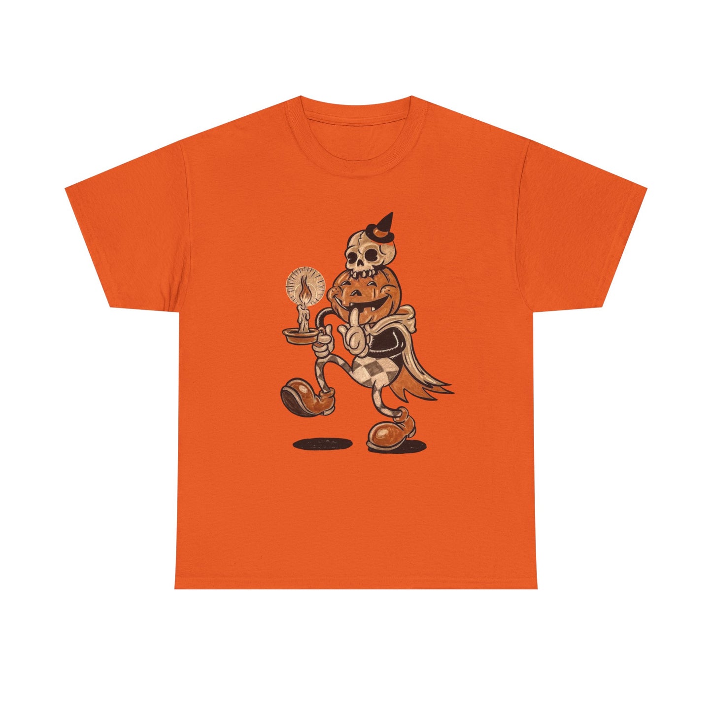 Pumpkin Head Halloween Graphic T Shirt Unisex Heavy Cotton Tee
