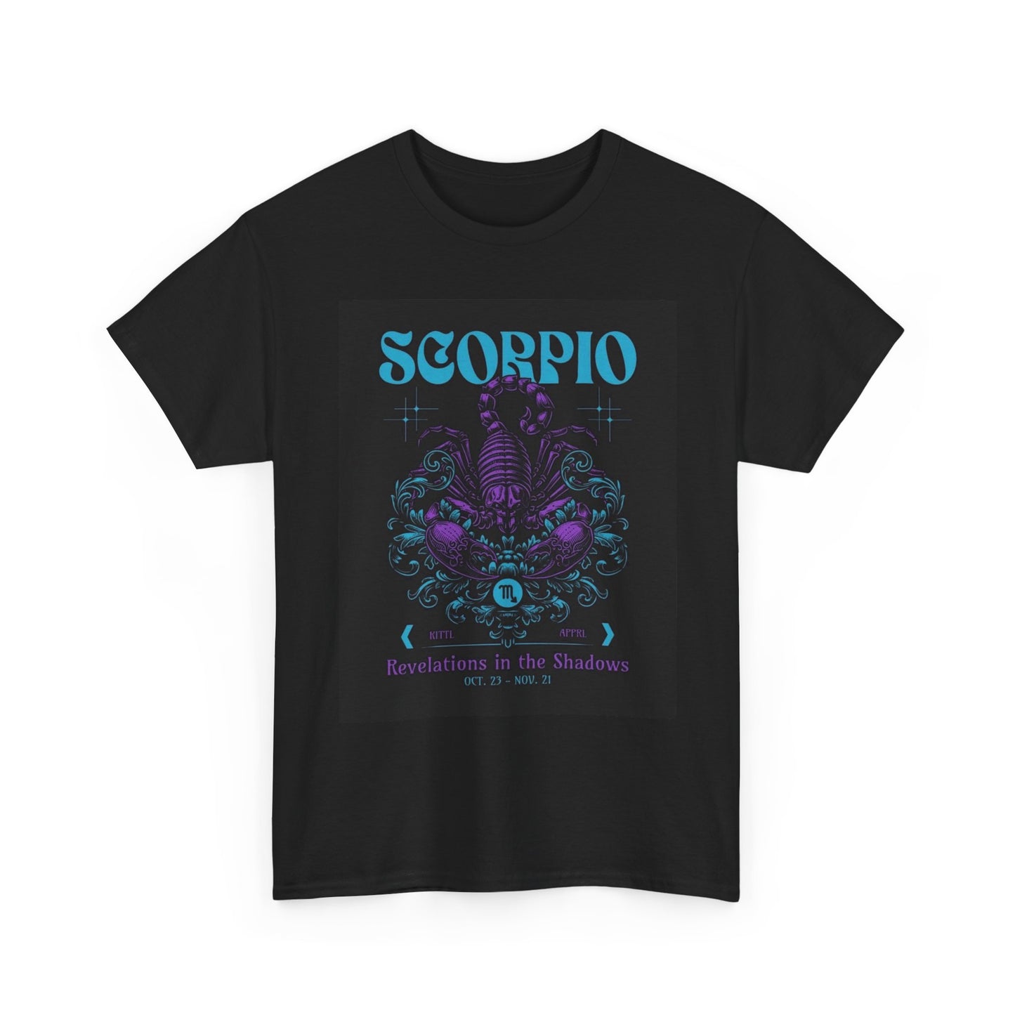 Scorpio Zodiac Astrology Sign Graphic T Shirt Unisex Heavy Cotton Tee