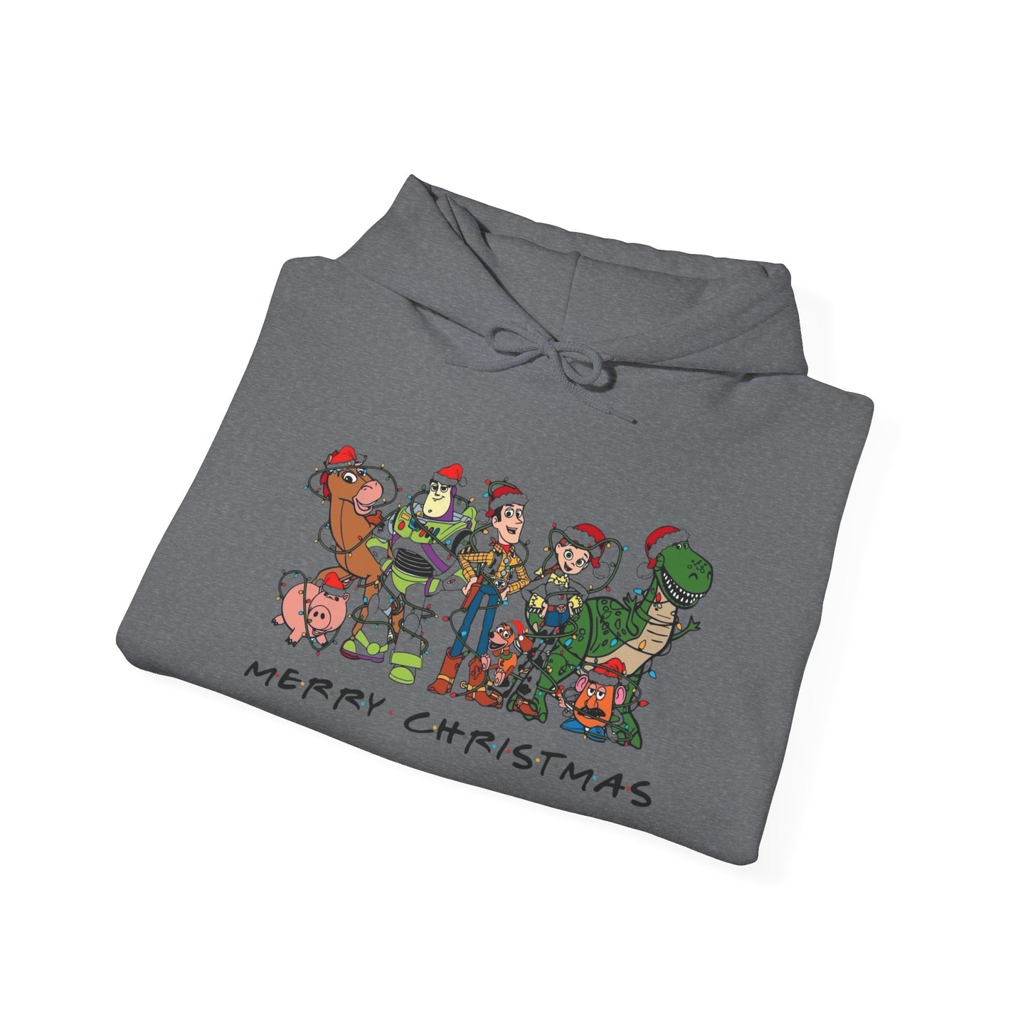 Merry Christmas Cartoons 90's Graphic Hoodie Unisex Heavy Hooded Sweatshirt
