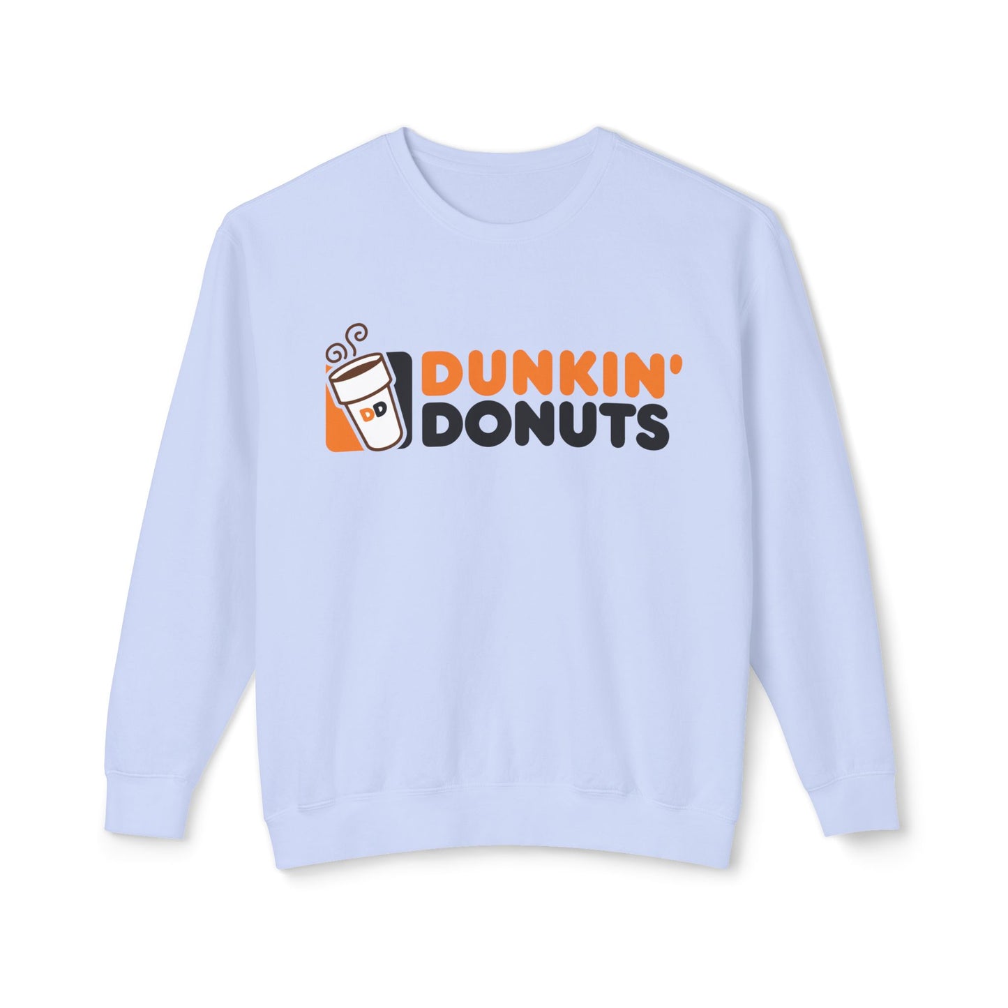Dunkin Donuts Graphic Retro Logo Coffee Lover Lightweight Crewneck Sweatshirt